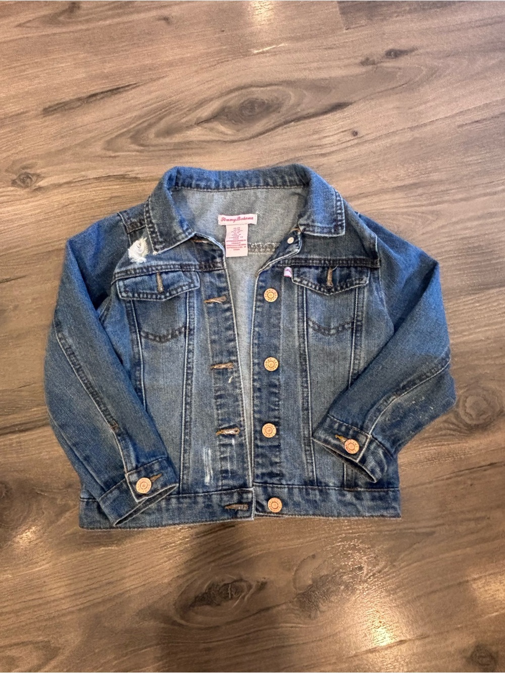 Tommy Bahama Kids Blue Denim Jacket with Distressed Detail